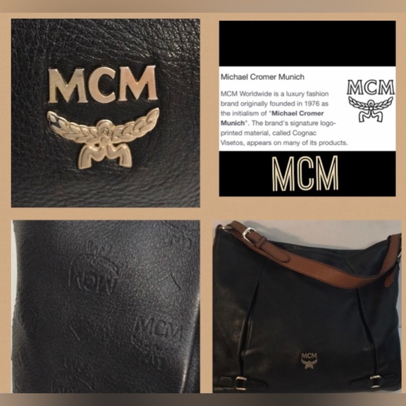 MCM (MICHEAL CROMER MUNCHEN) ITALIAN 100% LEATHER HOBO BAG WITH ADJUSTABLE STRAP - Picture 1 of 16